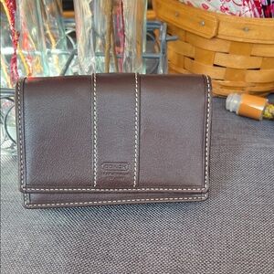 Coach Dark Brown Leather Men's Wallet